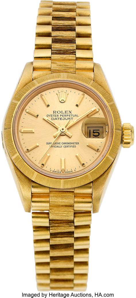 Rolex Ref. 69000 Lady's Gold Oyster Perpetual Datejust, circa 1986.